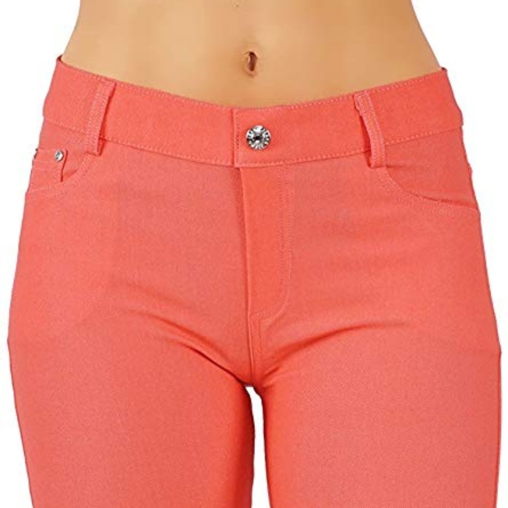 Jean Look Jeggings Slim Fit Pull Up Pants  - Picture 4 of 5